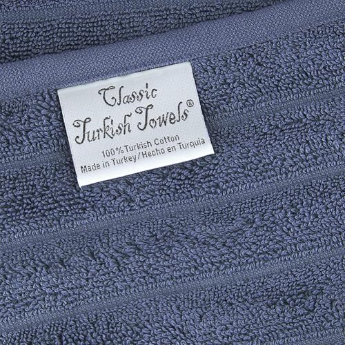 Classic Turkish Towels CTT - Premium 2 Piece Jumbo Bath Sheets, 100% Turkish Cotton, Absorbent & Ultra Comfy Bath Towel Sheets for Hotels & Spa | 40"x65" (Dark Blue) - color: Dark Blue, size: 2-Piece Bath Sheets