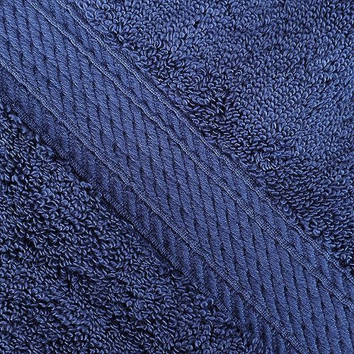 BLUENILEMILLS BNM Madeline Egyptian Cotton Heavyweight Towels, Ideal for Shower, Spa, Hotel, 800 GSM, Face/Washcloths, Hand Towels, Bath Towels, Highly-Absorbent, Luxury, 9 Piece Towel Set, Navy Blue - color: Navy Blue, size: 9-Piece Towel Set
