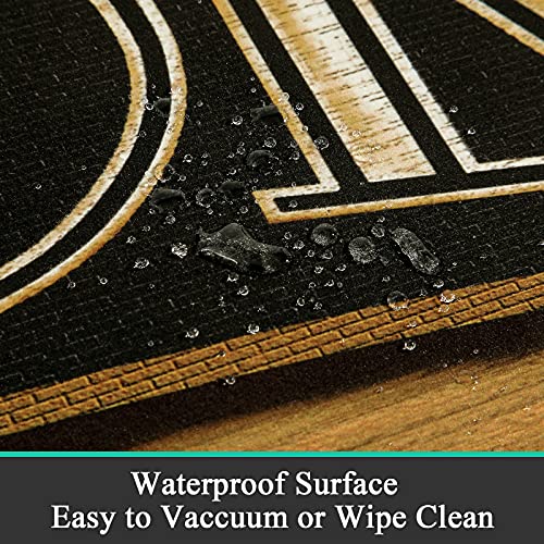 Pauwer Laundry Room Rug Runner 20"x60" Waterproof Rubber Laundry Mat Non Slip Kitchen Mats for Floor Washable Floor Mat Runner Rug for Farmhouse Mudroom Washroom Bathroom Decor - color: Laundry Brown, size: 1'8" x 5'