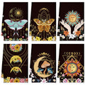 Boyiee Set of 6 Witchy Kitchen Towels Boho Tea Towels Absorbent Mushroom Floral Dish Towels 24 x 16'' Gothic Dish Towels Sun Moon Star Butterfly Hand Towels Gifts for Farmhouse Kitchen Bathroom - color: Moon
