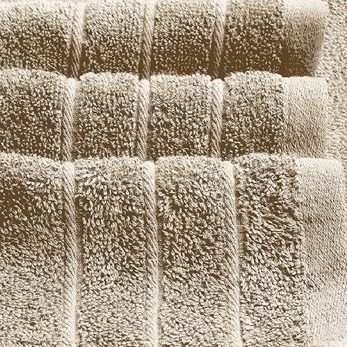 Tens Towels Pack of 4 Extra Large Bath Towels 30 x 60 Inches, 100% Cotton, Larger & Lighter Weight, Quicker to Dry, Super Soft and Absorbent, Perfect for Bathroom, Beige - color: Beige