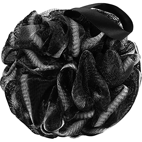 Urbanstrive Shower Bath Sponge XL 75g Soft Shower Loofahs Balls for Body Wash Men Women Bathroom Accessories, 1 Pack, Black - color: Black
