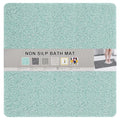 Nonslip Bathtub Mat, Anti Slip Bath Mat 0.6" Extra Thick, Quick Dry Bath Tub Anti Slip Shower Mat, Loofah Non-Slip Bath Mat for Tub Bathroom Pool Kitchen Entryway Home Hotel(Blue 24x24) - color: Blue, size: 24" x 24" (Square)
