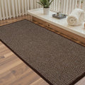 Long Bathroom Rugs Runner Bathroom Mat Quick Dry Machine Washable Bathroom Rugs Ultra Thin Door Mat, 17" x 47" - color: Black Brown, size: Runner(17"x47")