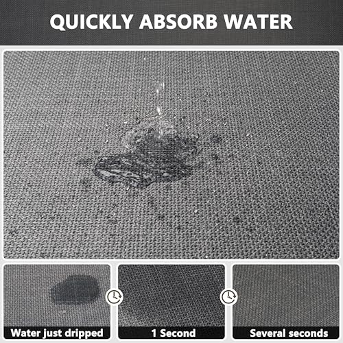 Large Bathroom Rugs Runner Quick Dry Bath Mat, Machine Washable Bathroom Rugs Ultra Thin Door Mat, 17" x 47" Grey Shower Rug - color: Grey, size: Runner(17"x47")
