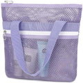 GYEUKHAM Portable Mesh Shower Caddy with 2 Zipper Pockets & Dual Handles, Quick-Drying Hanging Shower Tote for College Dorm, Gym, Travel & Camping, Purple - color: Small-Purple-1 Pack