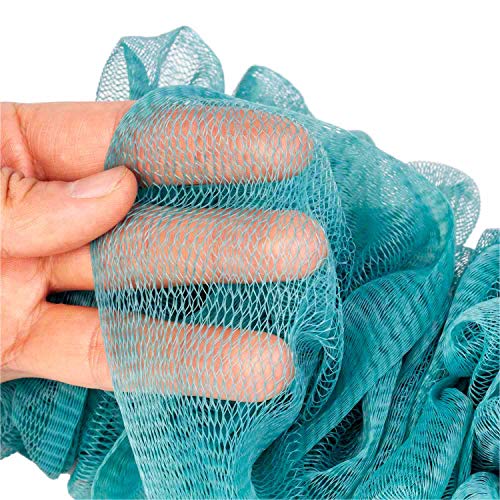Back Scrubber for Shower, Loofah Long Handle Bath Body Brush, Soft Nylon Mesh Sponge On a Stick for Shower Men Women Kids Elderly, Exfoliating Scrub Cleaning Luffa for All Kinds of Skin(Blue) - color: Blue