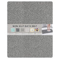 Nonslip Bathtub Mat, Anti Slip Bath Mat 0.6" Extra Thick, Quick Dry Bath Tub Anti Slip Shower Mat, Loofah Non-Slip Bath Mat for Tub Bathroom Pool Kitchen Entryway Home Hotel(Grey 24x27) - color: Grey, size: 27" x 24" (Rectangular)