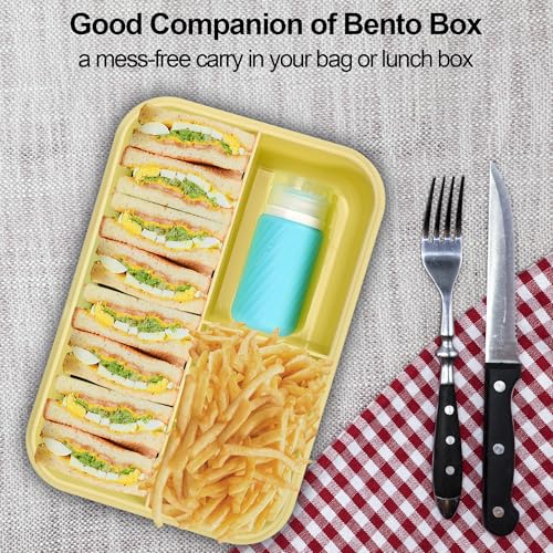 5Pcs Condiment Squeeze Bottles, 2 OZ Salad Dressing Container To Go, BPA-Free Dressing Bottle (with Cleaning Brush & Spice Labels), Leakproof Sauce Containers for Lunch Box, Travel Size Squeeze Bottle - style: Spiral thread