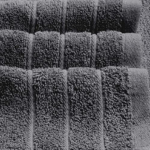 Tens Towels Pack of 4 Extra Large Bath Towels 30 x 60 Inches, 100% Cotton, Larger & Lighter Weight, Quicker to Dry, Super Soft and Absorbent, Perfect for Bathroom, Dark Grey - color: Dark Grey