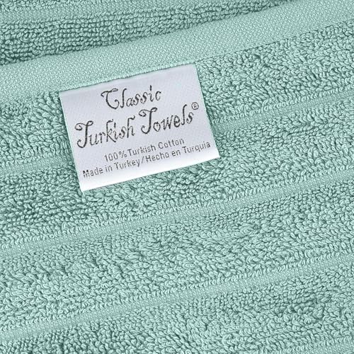 Classic Turkish Towels CTT - Luxury Jumbo Bath Sheet 3 Piece, 100% Turkish Cotton, Absorbent & Ultra Comfy Bath Towel Sheets for Hotels & Spa | 40"x65" (Spa Green) - color: Spa Green, size: 3-Piece Bath Sheets