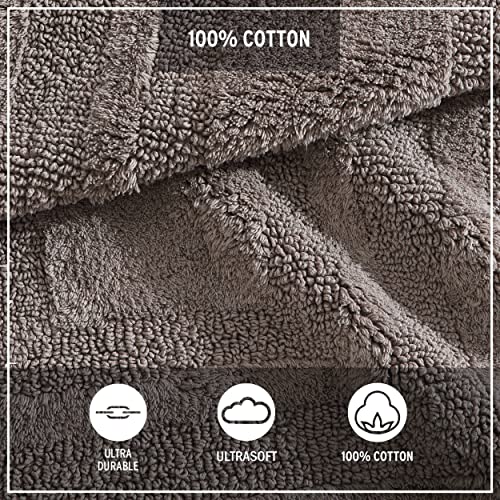 Eddie Bauer - Bathroom Rug, 100% Soft Plush Tufted Cotton Runner Rug, Highly Absorbent, Quick-Dry, and Skid-Resistant Backing (Logan Medium Brown, 22" x 60") - color: Medium Brown, style: 22" x 60"