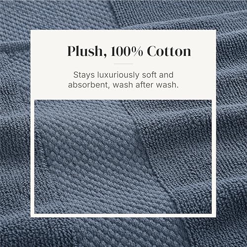 Modern Threads 600 GSM 6-Piece Towel Set with Filgree Jacquard Border Blue - color: Blue, style: Jacquard Border