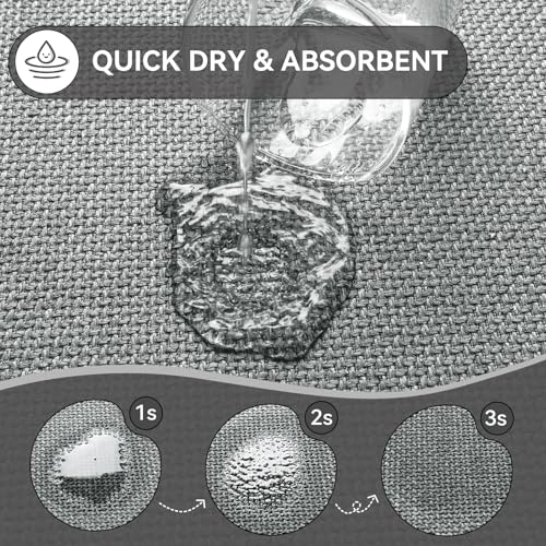 YDKGL Bathroom Runner Rug, Thin Bath Mat Non Slip Washable Long Bathroom Rugs, Rubber Backing Quick Dry for Floor, Tub and Shower, Grey 17x47 - color: A-grey, size: 17"x 47"