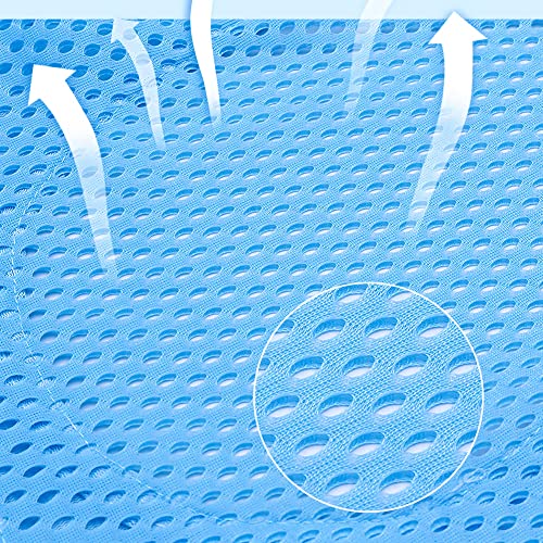 Baby Bath Seat Support Net Newborn Bath Cushion Pad Anti-Slip Infant Bathtub Sling Shower Mesh Mat Soft Bath Net Bath Pillow Adjustable Shower Pad for 0-18 Months Light Blue - color: light blue