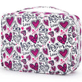 Mossio Hanging Toiletry Bag with Sturdy Hook - Large Portable Cosmetic Makeup Travel Organizer for Men & Women - color: Heart
