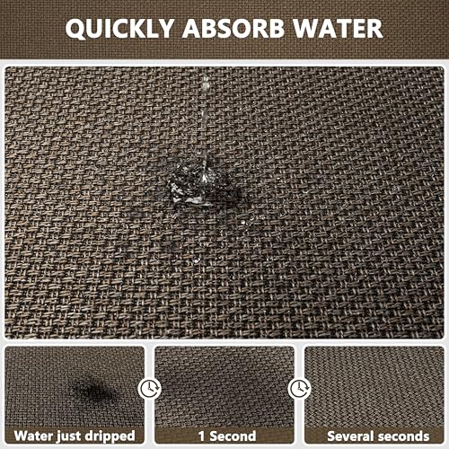 Long Bathroom Rugs Runner Bathroom Mat Quick Dry Machine Washable Bathroom Rugs Ultra Thin Door Mat, 17" x 47" - color: Black Brown, size: Runner(17"x47")