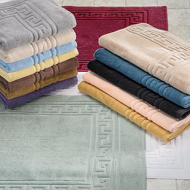 Superior Hotel & Spa Quality Bath Mat Set of 2, Made of Long-Staple Combed Cotton, Durable and Washable Bathroom Mat 2-Pack - Toast, 22" x 35" each - color: Toast, size: 22" x 35" (Set of 2)