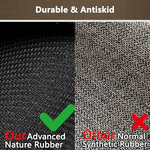 Long Bathroom Rugs Runner Bathroom Mat Quick Dry Machine Washable Bathroom Rugs Ultra Thin Door Mat, 17" x 47" - color: Black Brown, size: Runner(17"x47")