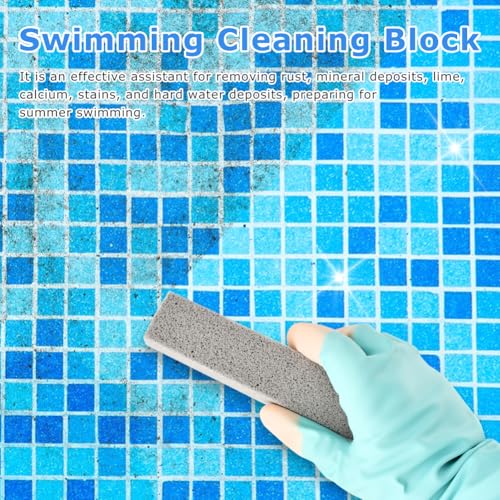 20Pcs Pools Pumice Stone W/ 1 Pair Cleaning Gloves - Pumice-Scouring Pad,Pool-Cleaning Block Swimming Pumice-Pool Tile Stone for Removing Toilet Bowl Ring,Bath,Pool
