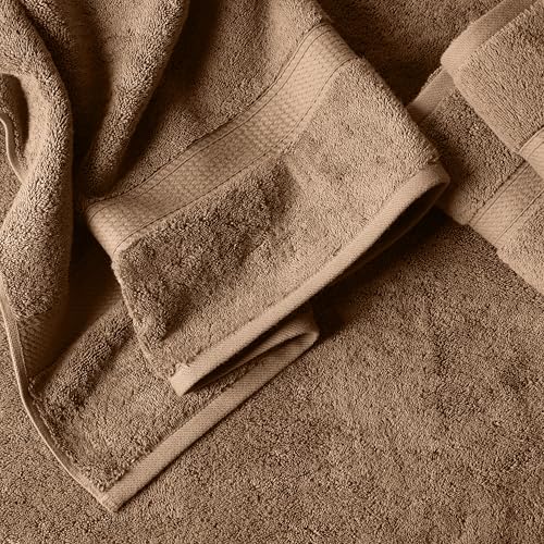 SUPERIOR Egyptian Cotton Ultra Plush & Absorbent, 6 Piece Set, Latte | Quick Dry, Soft Luxury Towel Set, Bath Essentials, Guest Bath, Spa, 2 Bath, 2 Hand, 2 Face Towels, Madeline Towels - color: Latte, size: 6-Piece Towel Set