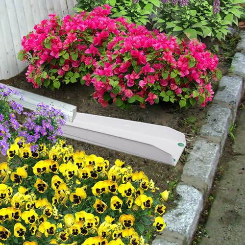 Rain-Gutter Downspout Splash Block - Gutter Downspout Extensions for Rainwater Drainage, Lader Downwards Design, 16" Fixable Downspout Extender with 8 Fixing PP Nails (4, White) - color: White, size: 4Pack