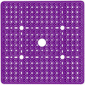 Large Square Shower Mat 27 x 27 Inch Clear Purple, Non Slip Shower Bathtub Mats for Inside Shower With Big Suction Cups Drain Holes, Anti Slip Bathroom Floor Stall Mats, Easy Clean, BPA-Free - color: Clear Purple