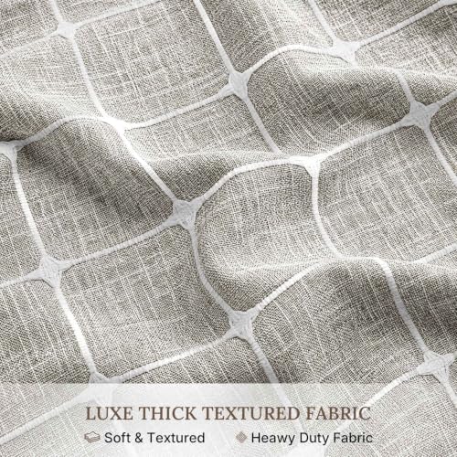 River Dream Farmhouse Khaki Shower Curtain with Snap-in Liner, No Hooks Shower Curtain Set, with Tassels for Bathroom Decor,Shower Curtain and Liner with Sheer Window 71x74 Inch - color: Khaki, size: 71"W x 74"L (Pack of 1)