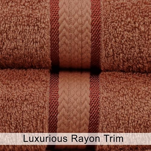 COTTON CRAFT Ultra Soft Washcloths - 12 Pack Luxury Washcloths - 100% Cotton Plush Absorbent 580 GSM Face Towels - Machine Washable Quick Dry Durable Wash Cloth Set - Bathroom Spa Gym Skincare - Mocha - color: Mocha, size: 12 Pack Wash Cloths