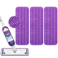 Reusable Power Mop Pads Compatible with Swiffer PowerMop Mop - Swifter Power Mop Pads Refills - Washable Microfiber Pads for Multi-Surface Floor Cleaning, 3 Pack - color: 3 Pack (Purple)