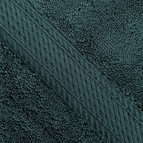 BLUENILEMILLS BNM Madeline Egyptian Cotton Heavyweight Towels, Ideal for Shower, Spa, Hotel, 800 GSM, Face/Washcloths, Hand Towels, Bath Towels, Highly-Absorbent, Luxury, 9 Piece Towel Set, Teal - color: Teal, size: 9-Piece Towel Set