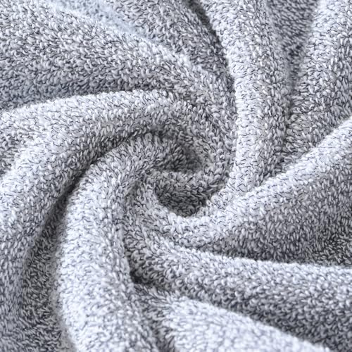 YiLUOMO Grey Hand Towels Tiny Furball Decorative Design Super Soft 100% Terry Cotton Highly Absorbent Bathroom Hand Towel for Home, Hotel, Spa, Pool, Gym 13 x 29 Inch, 2 Pack - color: Grey
