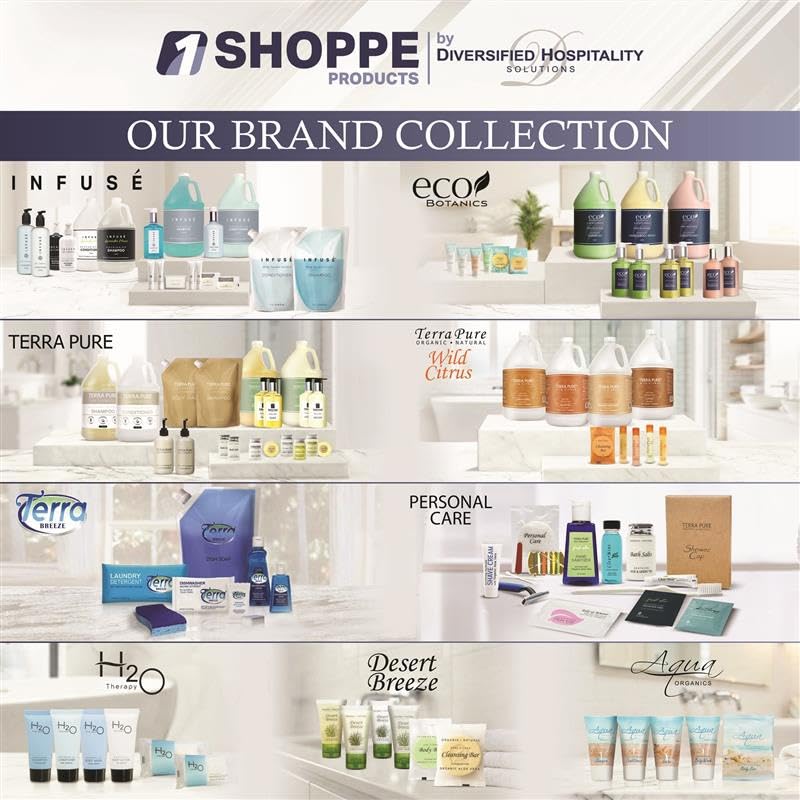 Terra Pure Hotel Soaps and Toiletries Bulk Set | 1-Shoppe All-In-Kit Amenities for Hotels | 1oz Hotel Shampoo & Conditioner, Body Wash, Body Lotion & 1.25oz Bar Soap Travel Size Toiletries | 75 Pieces - style: 75 PIECES