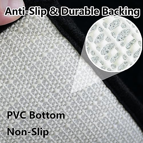 Bathroom Rugs Sets 2 Piece, Extra Soft Chenille Bath Mat Ultra Absorbent Bathroom Rug, Bathroom Mat with Sturdy PVC Non-Slip Bottom, Machine Washable Bath Rugs (20x32 Inch + 16x24 Inch, Black) - color: Black, size: 16" x 24" + 20" x 32" (Rectangular)