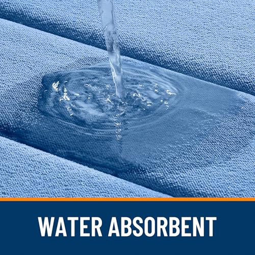 OLANLY Memory Foam Toilet Rugs U Shaped 24x20, Super Soft Absorbent Contour Bath Rugs, Quick Dry, Machine Washable Toilet Mat, Bathmat Carpet, Bathroom Home Decor Accessories, Cornflower Blue - color: Cornflower Blue, size: 24" X 20" Contour Rug