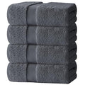 Luxury White Bath Towels Large - 100% Soft Cotton 700 GSM | Absorbent Hotel Bathroom Towel | 27 inch X 54 inch | Set of 4 | Gray - color: 03: Dark Gray
