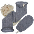 Body Scrubber Set – Back Scrubber Strap & Exfoliating Glove, 3 Piece Shower Kit with Mesh Laundry Bag for Easy Machine Washing, Gentle Cleansing & Smooth Skin – DelecoRon
