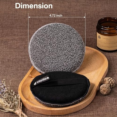 Yiclick Exfoliating Body Scrubber (2 Pack), Body Exfoliator Scrubber, Exfoliating Sponge for Shower Bath, Shower Loofah Luffa Lufa with Handle, Dead Skin Exfoliator for Body Scrub, Men Women - color: Black