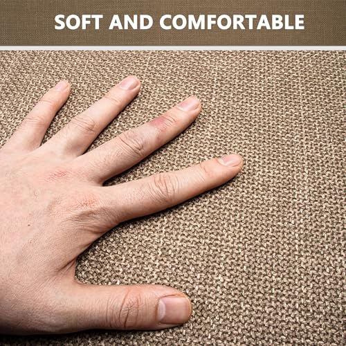 Ultra Thin Bathroom Rugs Non Slip Bath Mat 17" x 32", Bathroom Mat Quick Dry Machine Washable Rugs Perfect for Shower, Camel - color: Dark Beige, size: Medium(17"x32")