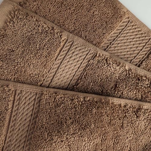 Superior Egyptian Cotton 800 GSM Plush & Absorbent, 9 Piece Set, Latte | Quick Dry, Soft Luxury Towel Set, Bath Essentials, Guest Bath, Spa, 3 Bath, 3 Hand, 3 Face Towel, Madeline Towels - color: Latte, size: 9 Piece Towel Set