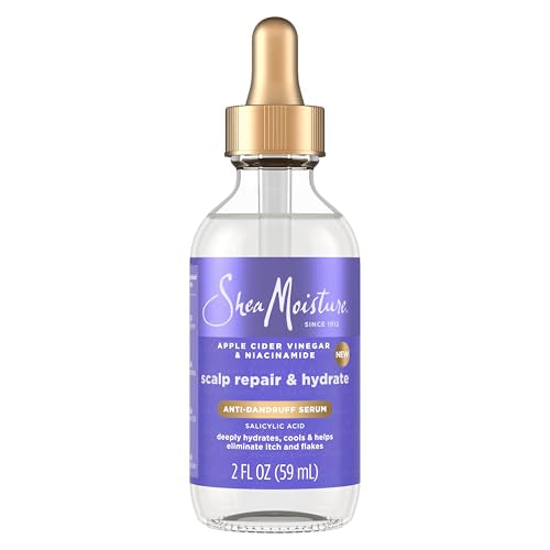 SheaMoisture Dandruff Treatment Scalp Repair Technology & Hydrate Serum with Salicylic Acid, Deeply Hydrates to Reduce Flakes & Itch, 2 fl oz