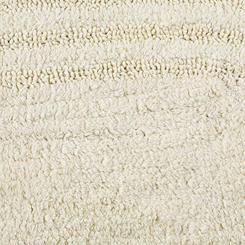 DII Crochet Collection Reversible Bath Mat, Small Oval, 17x24, Off-White - color: Off White, size: 1'5" x 2' (Oval)