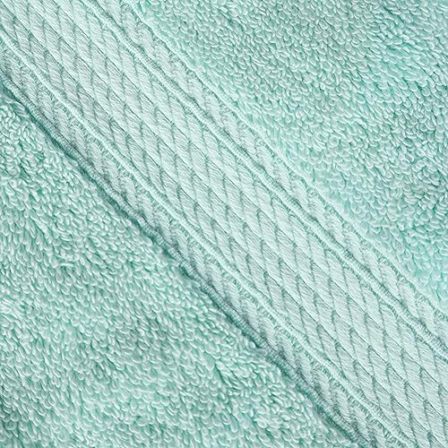 BLUENILEMILLS BNM Madeline Egyptian Cotton Heavyweight Towels, Ideal for Shower, Spa, Hotel, 800 GSM, Face/Washcloths, Hand Towels, Bath Towels, Highly-Absorbent, Luxury, 9 Piece Towel Set, Sea Foam - color: Sea Foam, size: 9-Piece Towel Set