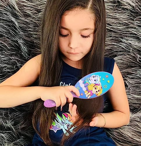 Luv Her Paw Patrol Hair Accessories Set - 9 inch Detangling Brush, 4 Scrunchies & Hair Ties for Girls - color: Paw Patrol 5 Piece Hair Accessories