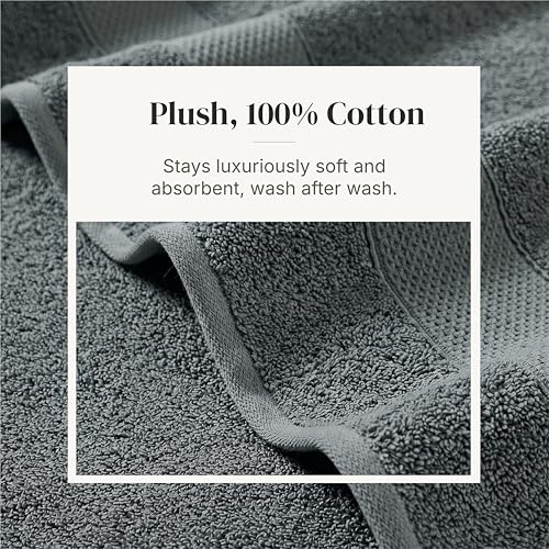 Modern Threads Pax 6-Piece Reversible Yarn Dyed Jacquard Towel Set - Bath Towels, Hand Towels, & Washcloths - Super Absorbent & Quick Dry - 100% Combed Cotton, Ivy - color: Green, style: Wide Stripe