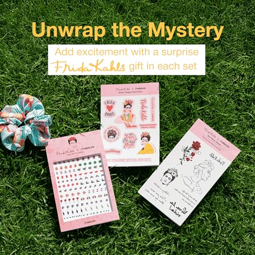 Naisture x Frida Kahlo 15 Min Pamper Me Kit Korean Spa Skincare Gift Set for Women - Head to Toe with Hair, Face, Eye, Hand, Foot Masks & Bonus Item (8 pcs) - color: Frida Pamper me kit