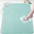 Shower Mat Bathtub Mat Non-Slip,32x24 inch, Soft Tub Mat with Drain,PVC Loofah Bath Mat (Phthalate Free) for Tub and Bathroom,Quick Drying,Green - color: Green, size: 32" x 24" (Rectangular)