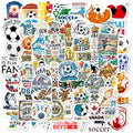 100 Pcs World Cup Football Soccer Stickers Soccer Sports Sticker Set for Adults World Cup Soccer Vinyl Waterproof Stickers for Water Bottles Laptops Bike Car Motorcycle Skateboard - style: Soccer03