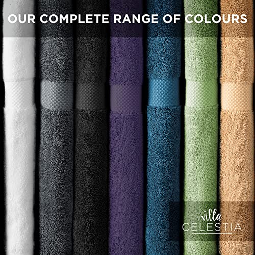 Villa Celestia Cotton Hand Towels Set of 4, 16 x 28, Oeko-TEX Certified, Quick Dry, White - color: White, size: Hand Towel - Pack of 4