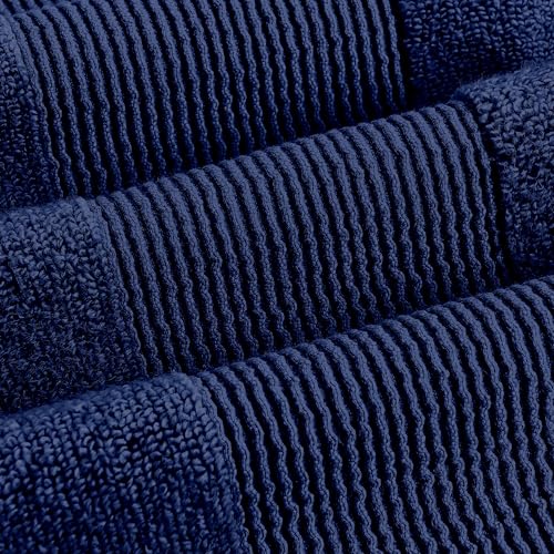 Modern Threads - Air Cloud 2-Pack 100% Zero-Twist Cotton Bath Sheet Set - Super Absorbent & Quick Dry - 500 GSM - Soft & Plush, Navy - color: Navy, size: 2-Pack Bath Sheet